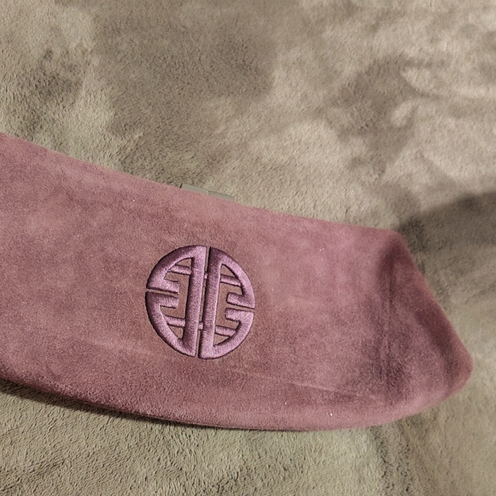ANTONIO MELANI BERRY SUEDE CLUTCH BAG